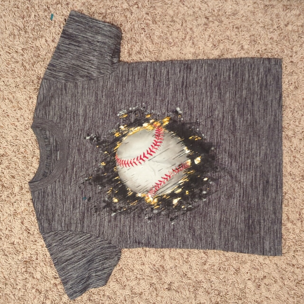 Moisture wicking tea with baseball design